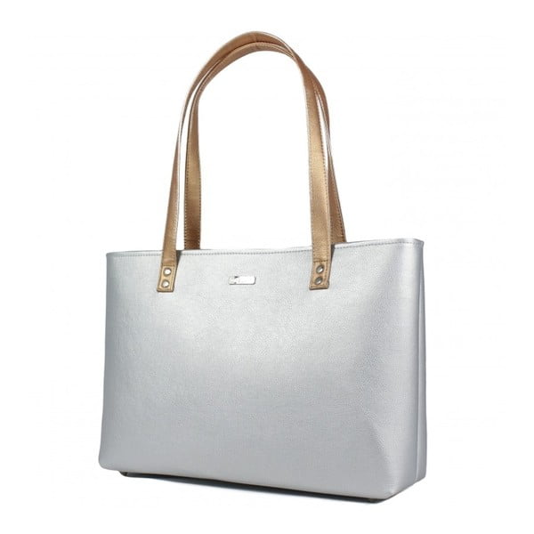 Bílá kabelka s detaily ve zlaté barvě Dara bags Grace No.24