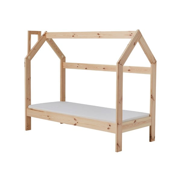 Dětská dřevěná domečková postel Pinio House, 160 x 70 cm