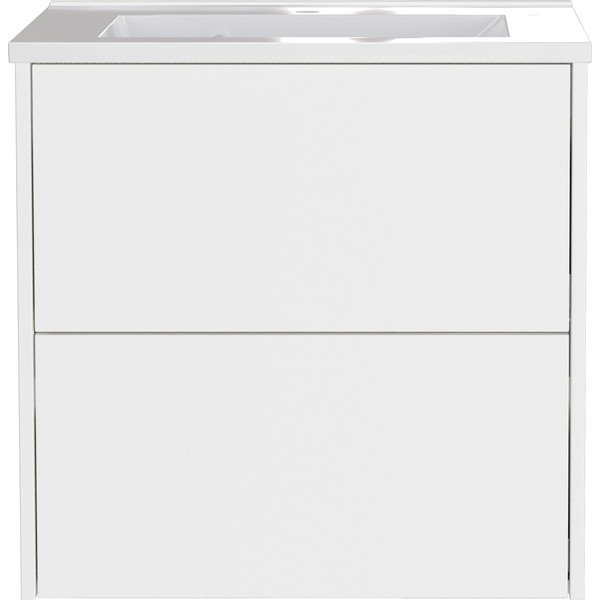 Bílá matná závěsná skříňka pod umyvadlo 61x61 cm Bodera – Germania-image-2
