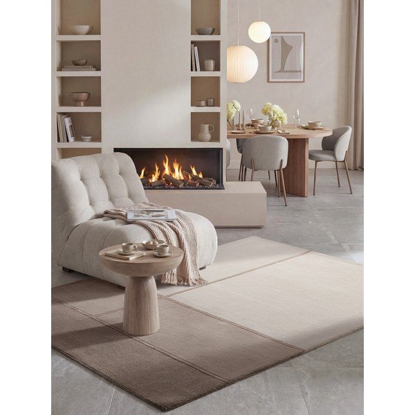 Hnědý/krémový koberec s příměsí vlny 120x170 cm Presilda – Villeroy&Boch-image-1