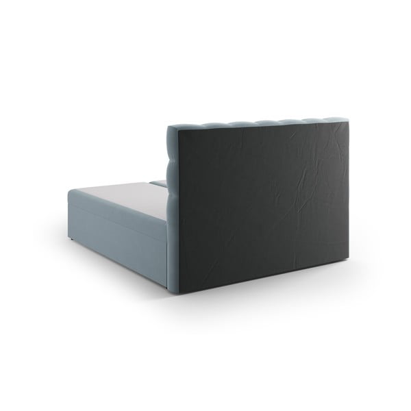 Světle modrá boxspring postel s úložným prostorem 160x200 cm Bali – Cosmopolitan Design-image-3