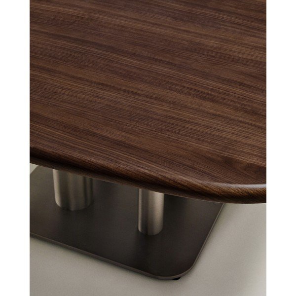 Jídelní stůl v dekoru ořechu 121x121 cm Melvar – Kave Home-image-3