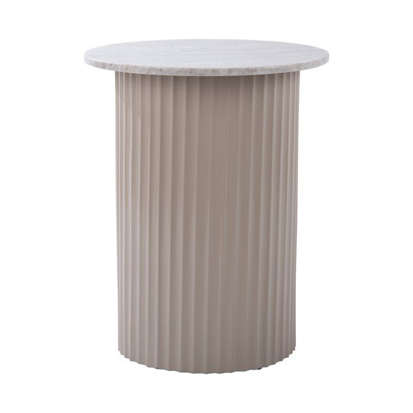 Mramorový kulatý odkládací stolek ø 50 cm Luscious – Leitmotiv