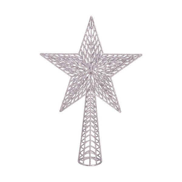 Stříbrná vánoční špička na stromeček Casa Selección, ø 25 cm