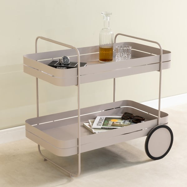 Kovový servírovací stolek na kolečkách 74x42 cm Gin & Trolley – Spinder Design-image-1