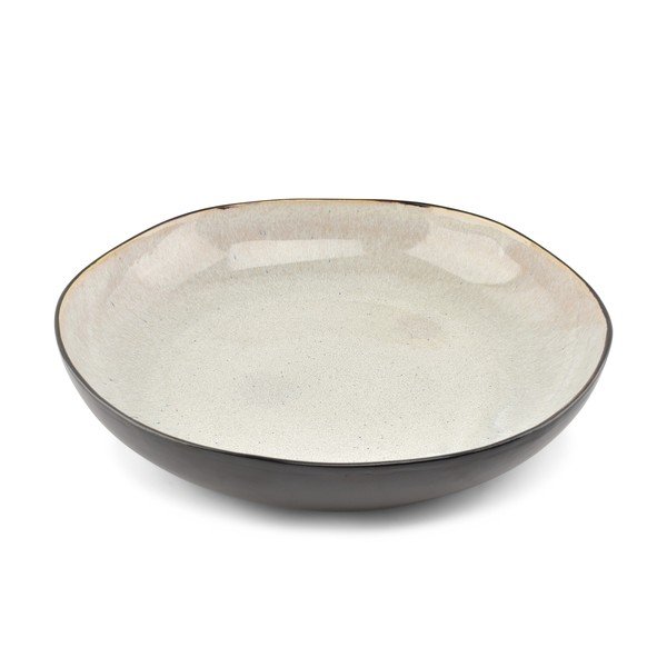 Černá/béžová mísa z kameniny ø 32 cm Lunar – Salt&Pepper