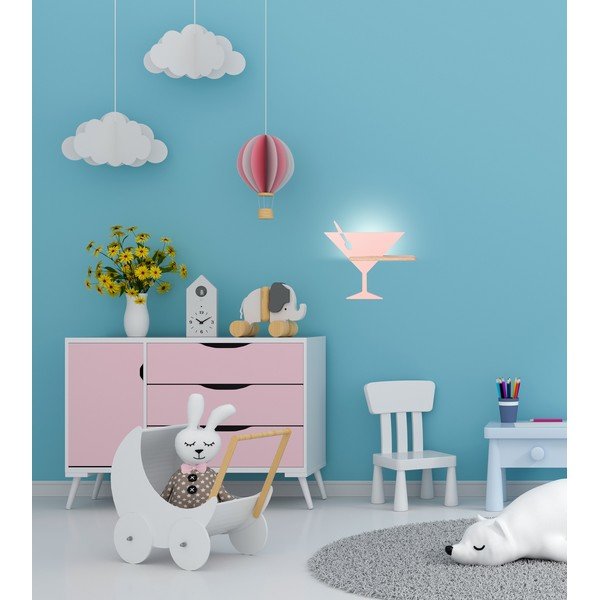 Růžové LED nástěnné svítidlo Piccolo – Candellux Lighting-image-1