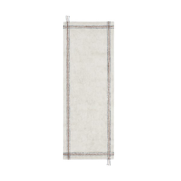 Krémový pratelný ručně tkaný bavlněný běhoun 80x230 cm Cuisine Natural – Lorena Canals