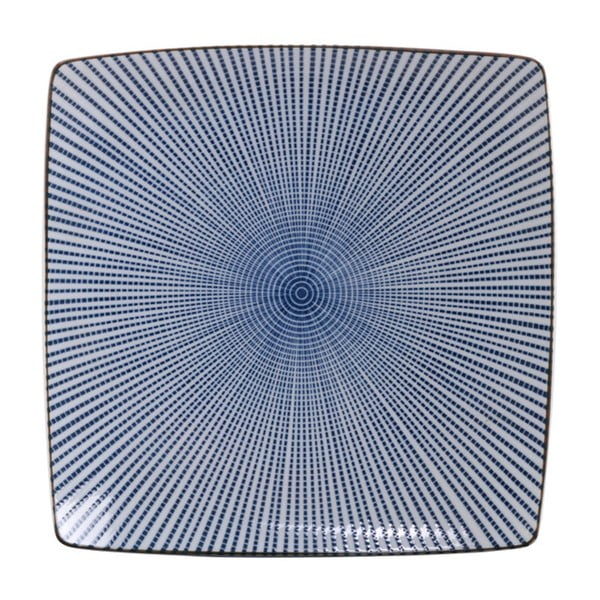 Modrý porcelánový talíř Tokyo Design Studio Yoko, 18,8 x 18,8 cm