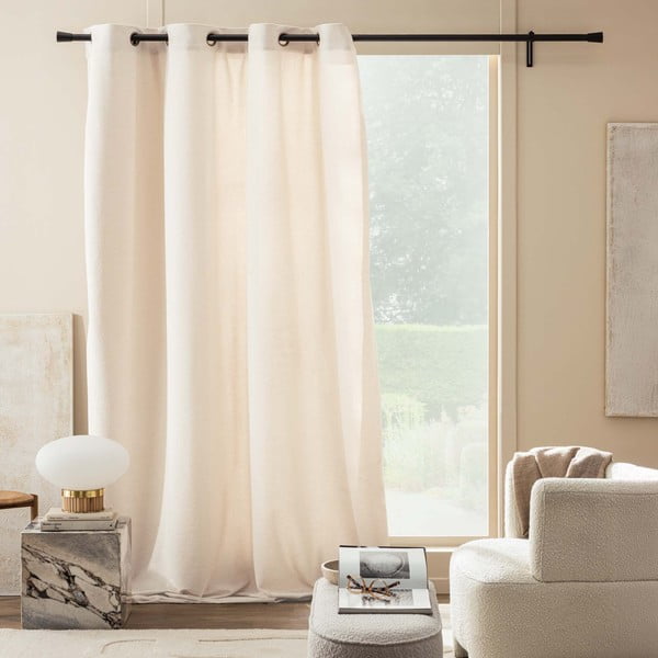 Krémový závěs z materiálu bouclé 140x260 cm Winona – douceur d'intérieur-image-3