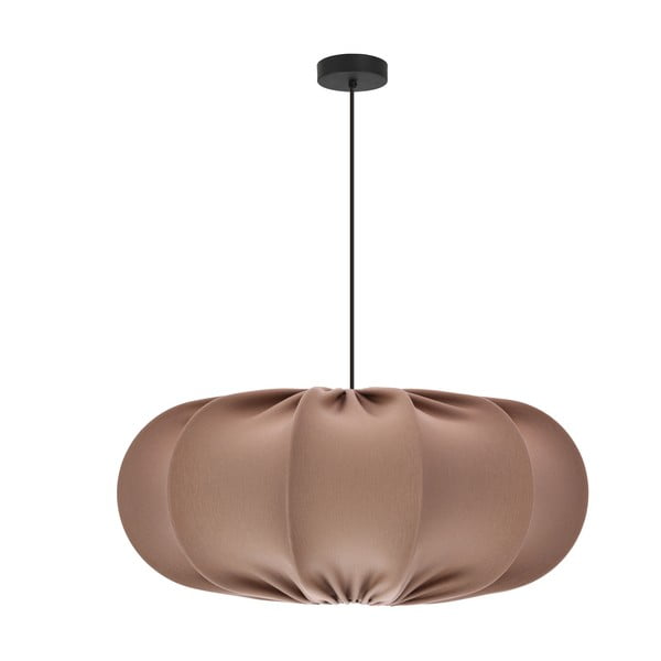 Hnědé závěsné svítidlo s textilním stínidlem ø 52 cm Cafee – Candellux Lighting
