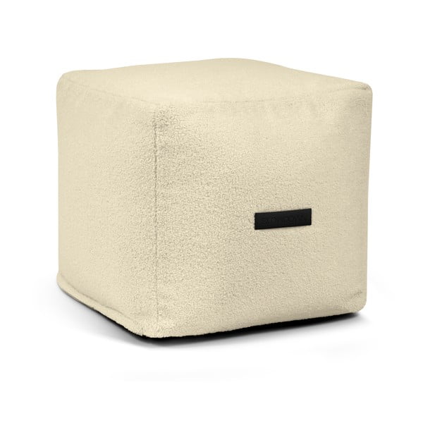 Krémový sedací vak z textilie bouclé Up! MooG – SLOWDOWN