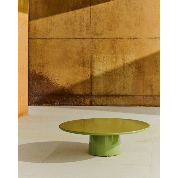 Betonový kulatý zahradní konferenční stolek ø 110 cm Albanella – Kave Home-image-1