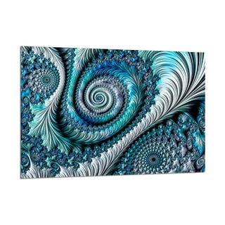 Obraz Styler Glasspik Fractal Blue, 80 x 120 cm