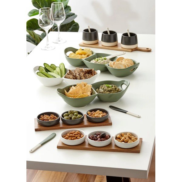 Bílé servírovací mísy v sadě 3 ks z kameniny Host - Ladelle-image-1