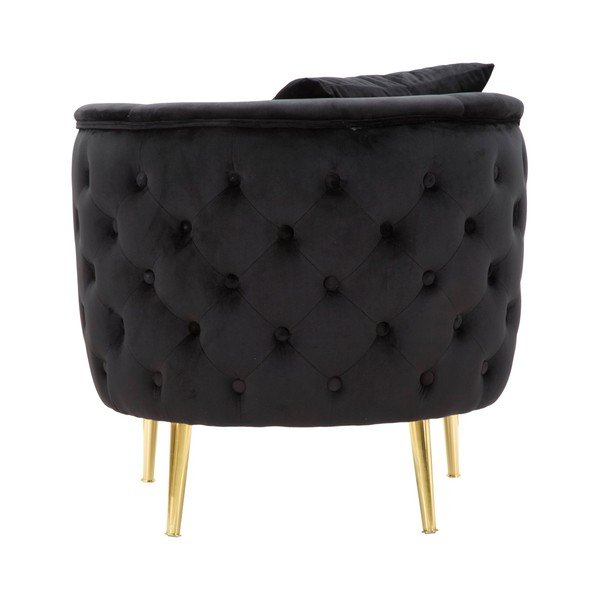 Černé sametové křeslo Bucarest – Mauro Ferretti-image-4