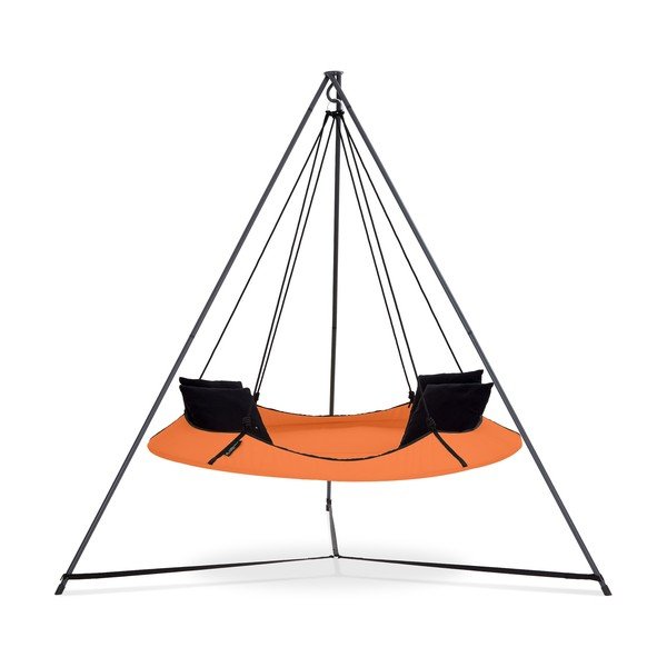 Oranžová zahradní houpačka se stojanem – Hangout Pod-image-1
