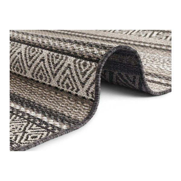 Černo-hnědý koberec vhodný i na ven Elle Decoration Bloom Rodez, 80 x 150 cm-image-2