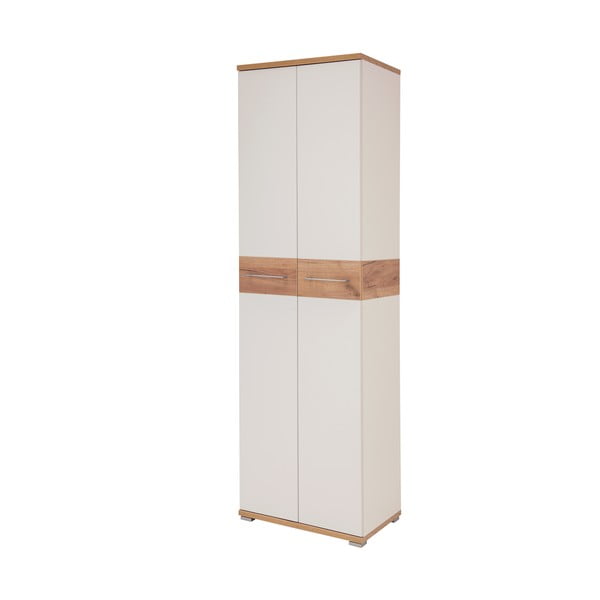 Bílá přírodní šatní skříň v dekoru dubu 59x199 cm Topix – Germania-image-2