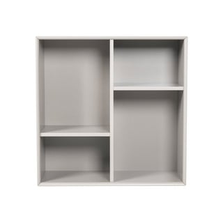 Světle šedá nástěnná knihovna Tenzo Z Cube, 70 x 70 cm