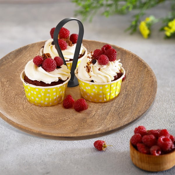 Servírovací dřevěný podnos ø 30 cm Mango – Orion-image-1