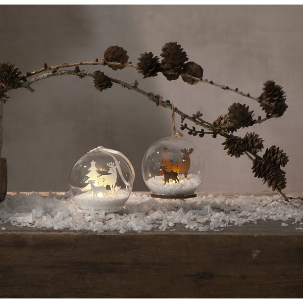 Světelná dekorace s vánočním motivem v přírodní barvě ø 8 cm Fauna – Star Trading-image-3