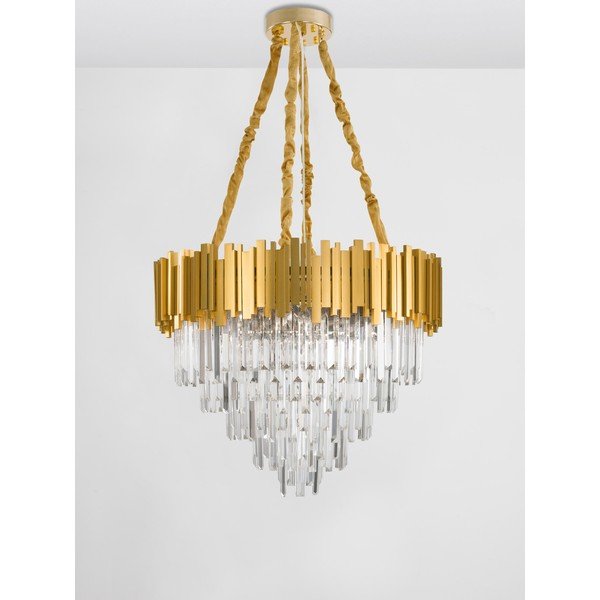 Kovové závěsné svítidlo ve zlaté barvě s křišťálovým stínidlem ø 73 cm Grane – Nova Luce-image-4