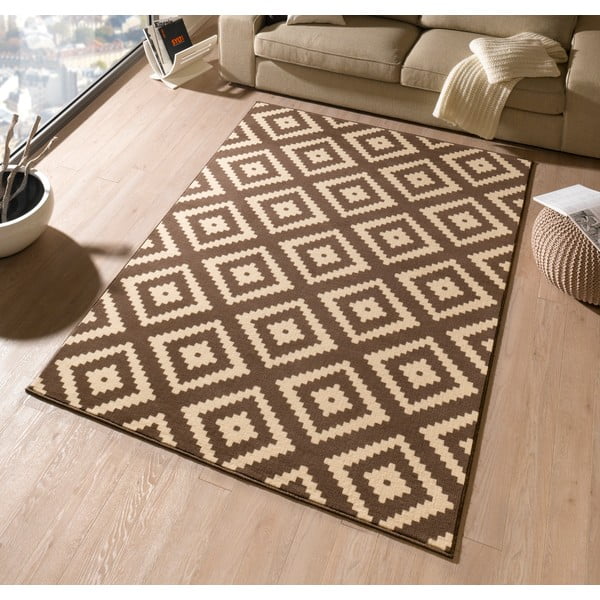 Hnědý koberec běhoun 300x80 cm Diamond - Hanse Home-image-1