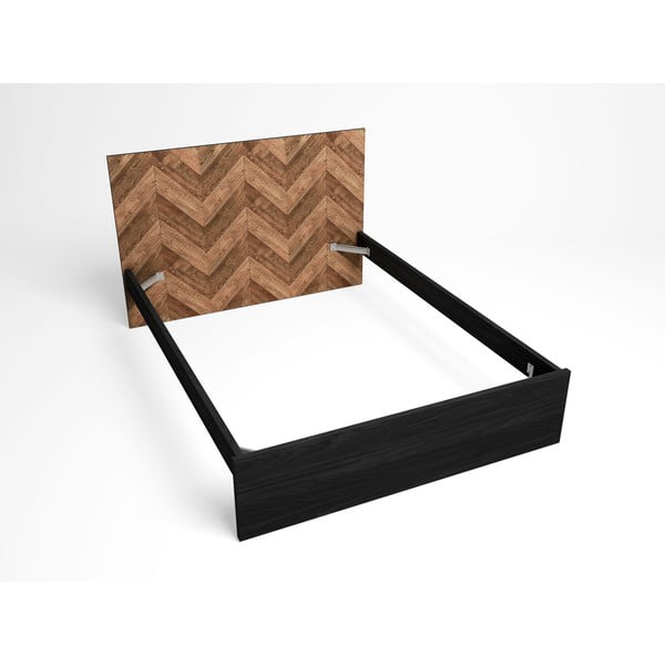 Černá/v přírodní barvě dvoulůžková postel 160x200 cm Gio – Marckeric-image-4