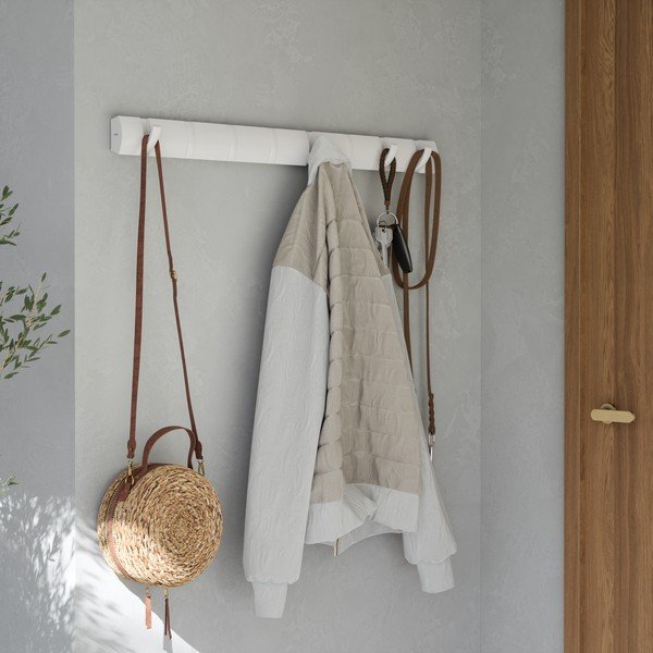 Matně bílý nástěnný věšák z borovicového dřeva 81 cm Flip – Umbra-image-1