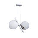 Závěsné svítidlo se skleněným stínidlem ve stříbrno-bílé barvě ø 15 cm Libra – Squid Lighting