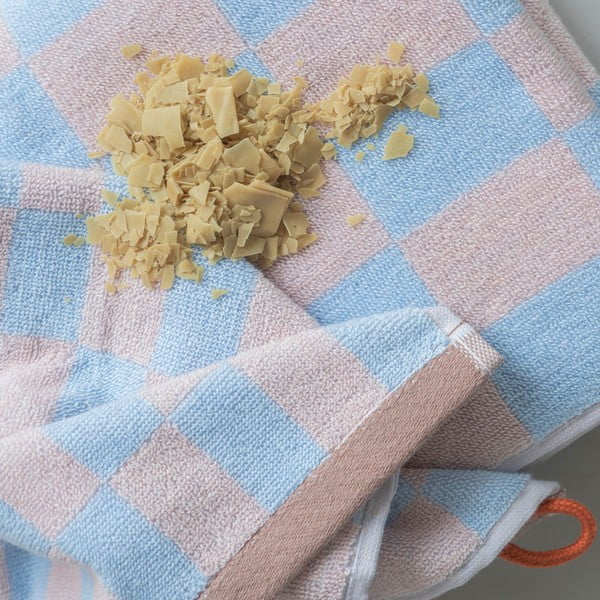 Modro-růžová osuška z bio bavlny 70x133 cm Retro – Mette Ditmer Denmark-image-3