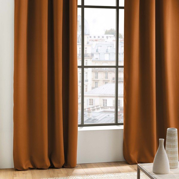 Zatemňovací závěs v terakotové barvě 135x240 cm Occult – douceur d'intérieur-image-1