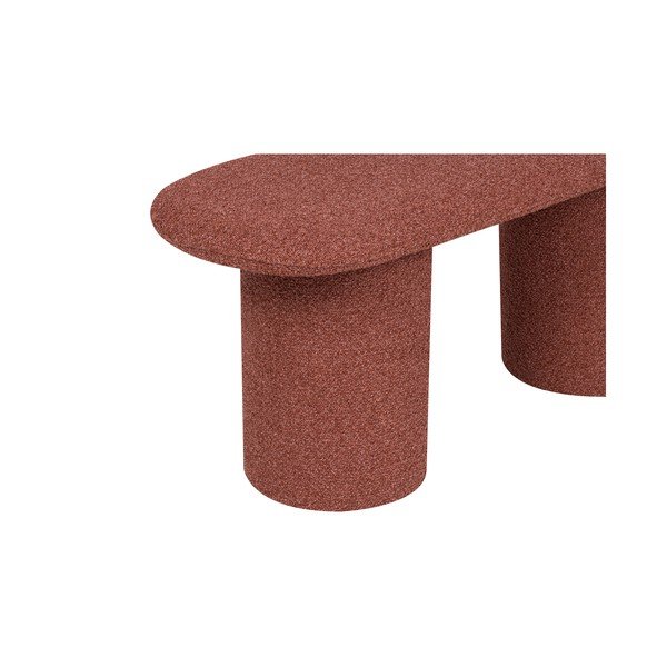 Polstrovaná lavice z textilie bouclé v cihlové barvě Rull – noo.ma-image-2