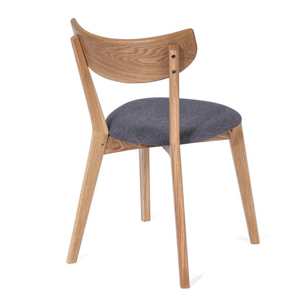 Jídelní židle z dubového dřeva s šedým sedákem Arch - Bonami Essentials-image-2