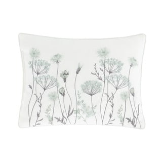 Bílo-zelený polštář Catherine Lansfield Meadowsweet Floral, 30 x 40 cm