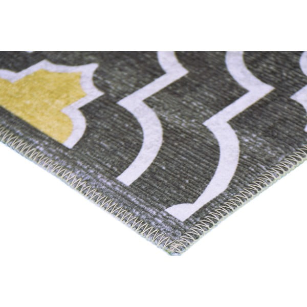 Žluto-šedý pratelný koberec 80x50 cm - Vitaus-image-2
