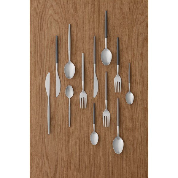 Světle šedý/ve stříbrné barvě nerezový příbor 16 ks Maxime – Blomus-image-4