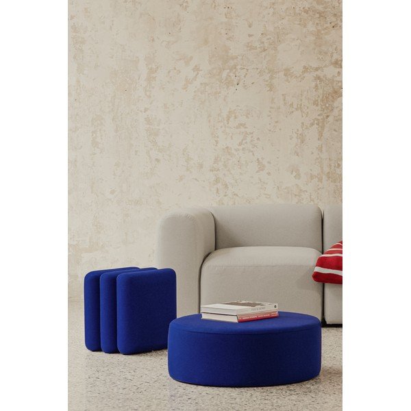 Modrý vlněný taburet Folk – noo.ma-image-3