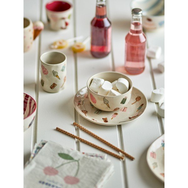 Kameninová dětská jídelní sada 3 ks Sweets – Bloomingville Mini-image-1