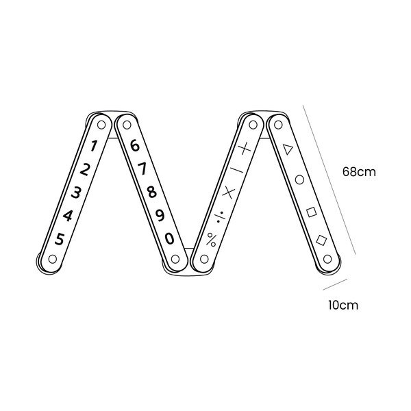 Senzorická dráha z borovicového dřeva v přírodní barvě 10x408x5 cm Montessori – Meowbaby-image-4