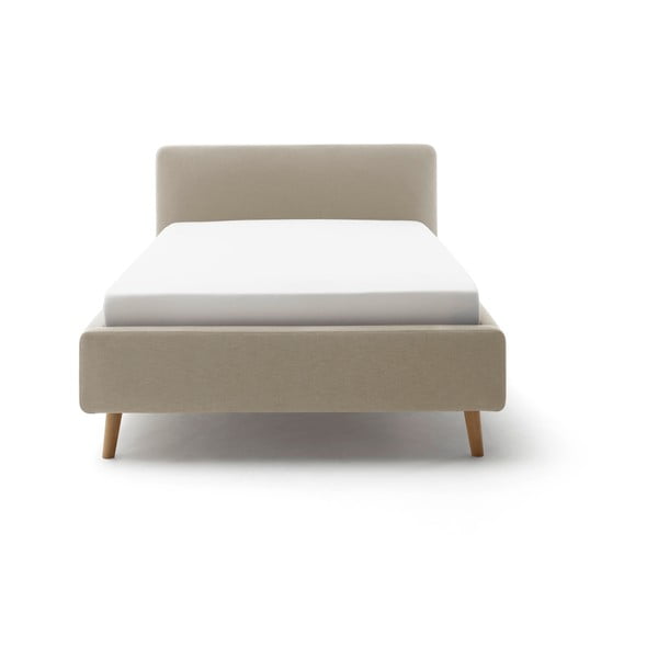 Světle hnědá čalouněná jednolůžková postel bez roštu 120x200 cm Mattis – Meise Möbel-image-4
