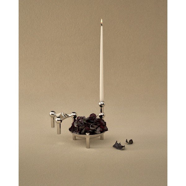 Kovová váza v leskle stříbrné barvě (výška 10 cm) Nagel – STOFF Nagel-image-2