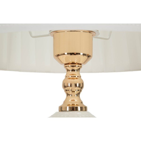 Bílá stolní lampa s textilním stínidlem (výška 57 cm) Caserta – Mauro Ferretti-image-3