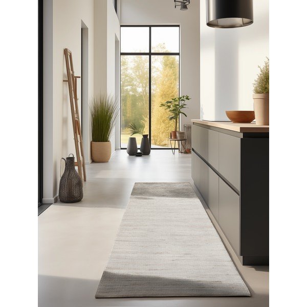 Oboustranný/ručně tkaný běhoun s příměsí juty ve světle přírodní barvě 80x200 cm Dhaka – Hanse Home-image-1