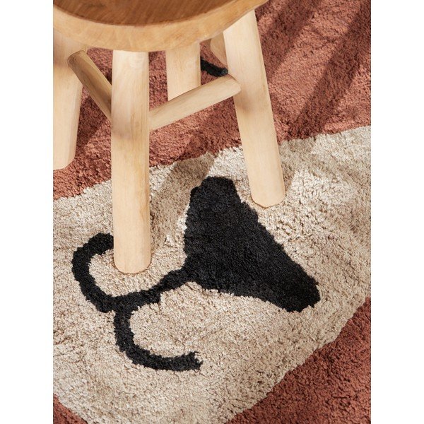 Hnědý pratelný/ručně tkaný bavlněný dětský koberec 101x120 cm Snuggle Benni – Hanse Home-image-4
