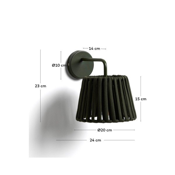 LED nástěnné solární venkovní svítidlo (výška 23 cm) Aldet – Kave Home-image-4