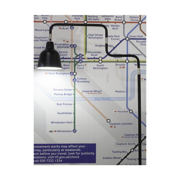 Černá stojací lampa s kovovým stínidlem (výška 150 cm) London – it's about RoMi-image-4