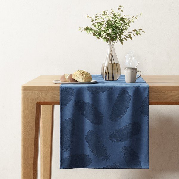 Sametový běhoun na stůl 40x140 cm Velvet Peacock – AmeliaHome-image-1