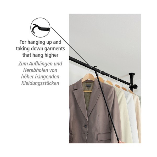 Kovová/plastová tyč na sundavání oblečení Herkules – Wenko-image-2